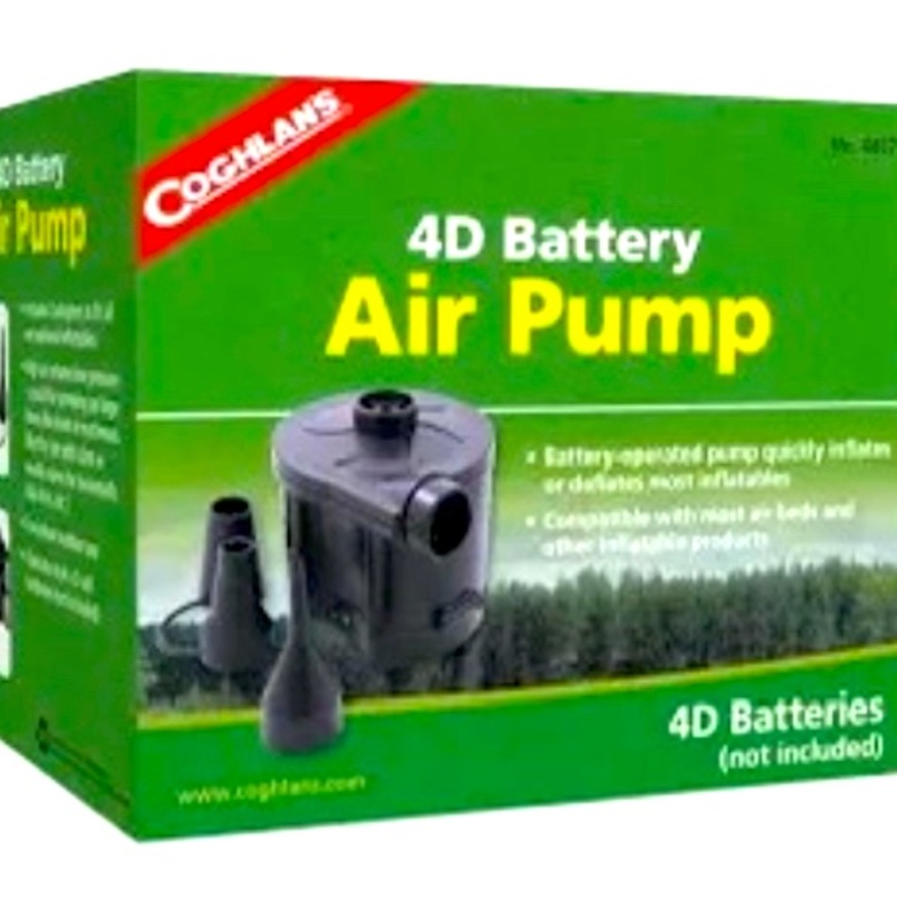 Coghlan’s Portable Air Pump NIB Camping 
Air Mattress Balloons Parties